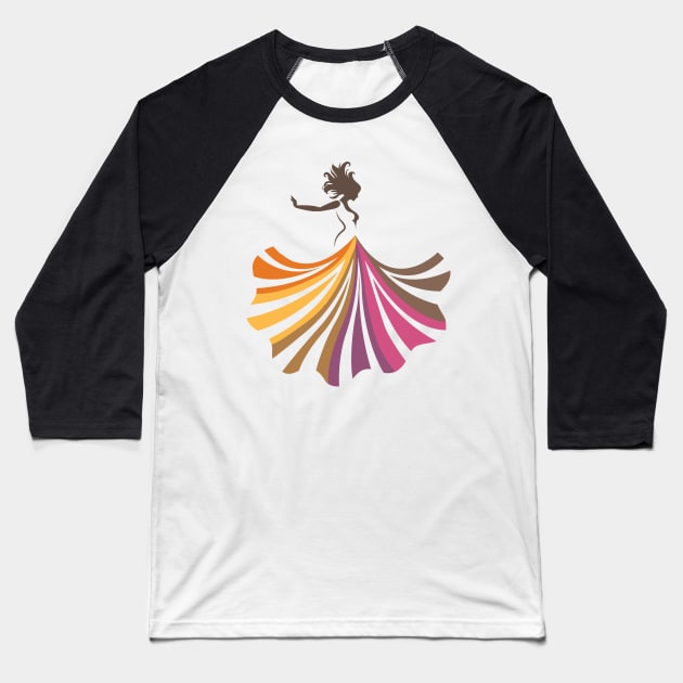 Belly Dancer Baseball T-Shirt by Mako Design 